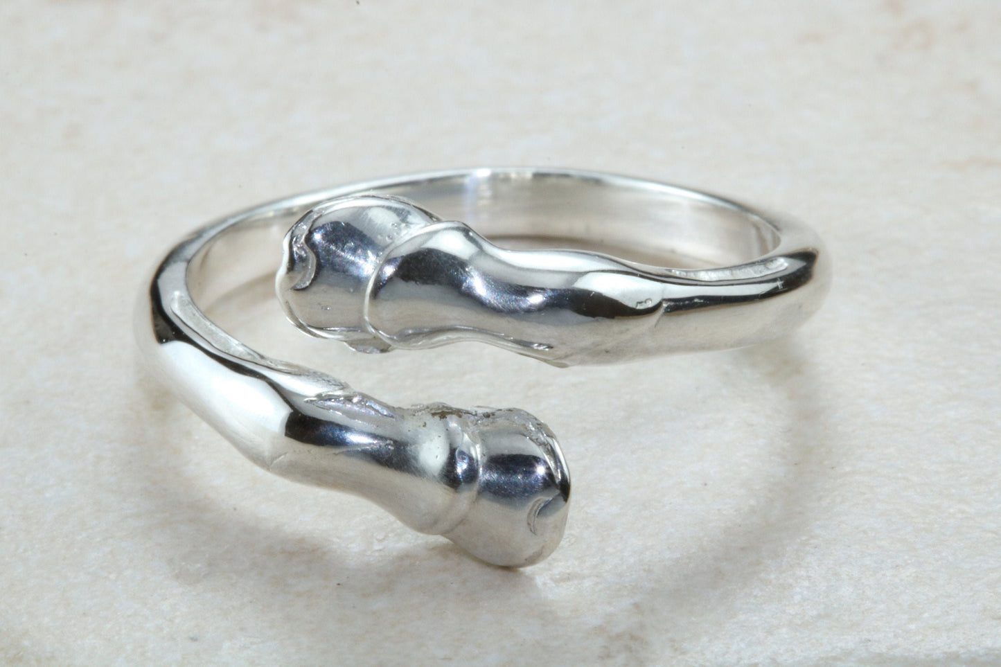 Horse Hoof ring, solid silver with high polished finish, suitable for all ages. Available in silver, yellow gold, white gold and platinum