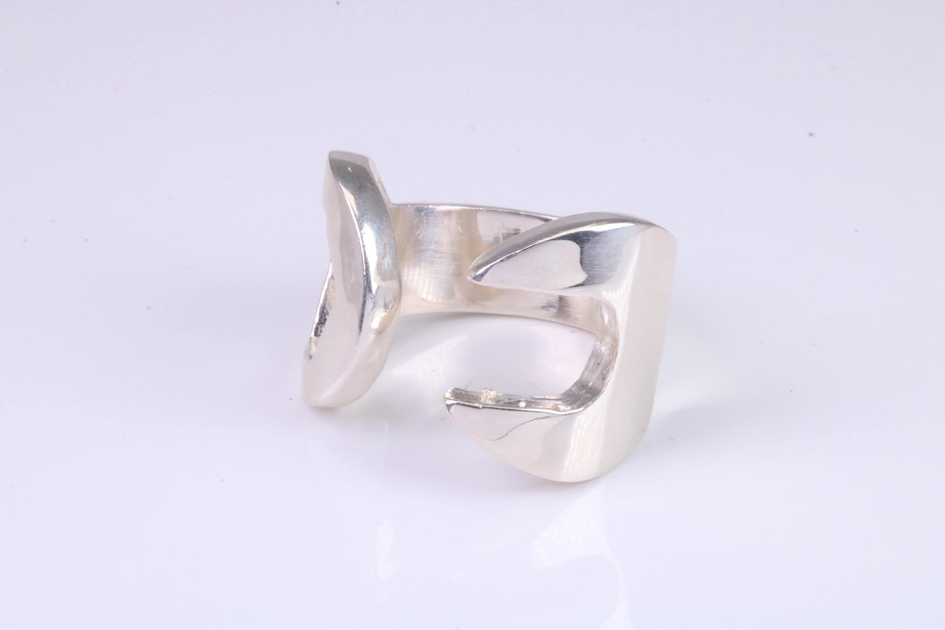 Very large and very very heavy Spanner ring, made from solid cast silver, British hallmarked