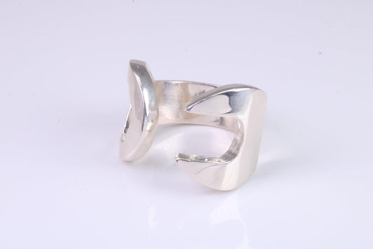 Very large and very very heavy Spanner ring, made from solid cast silver, British hallmarked
