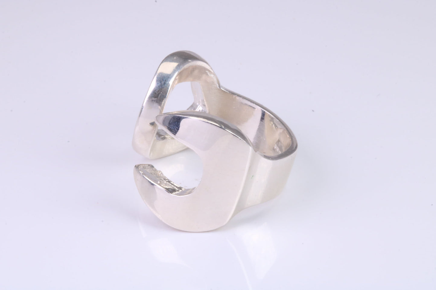 Very large and very very heavy Spanner ring, made from solid cast silver, British hallmarked