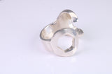 Very large and very very heavy Spanner ring, made from solid cast silver, British hallmarked