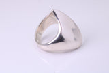 Large Abstract ring, made from solid cast sterling silver, very smooth and fluid lines with high polished finish