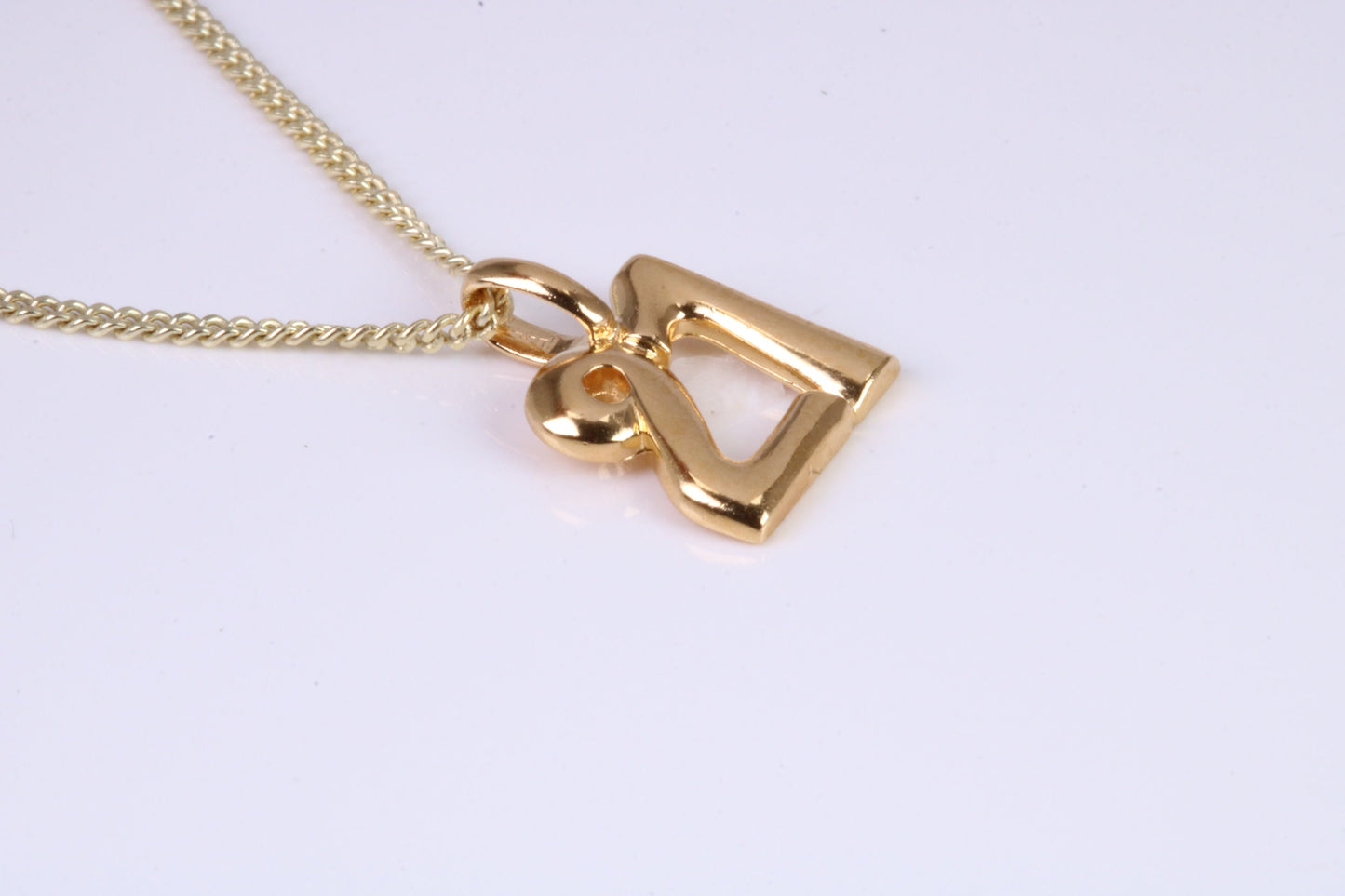 21st Birthday Necklace, Made from Solid Yellow Gold with High Polished Finish and 18 inch Gold Chain, British Hallmarked