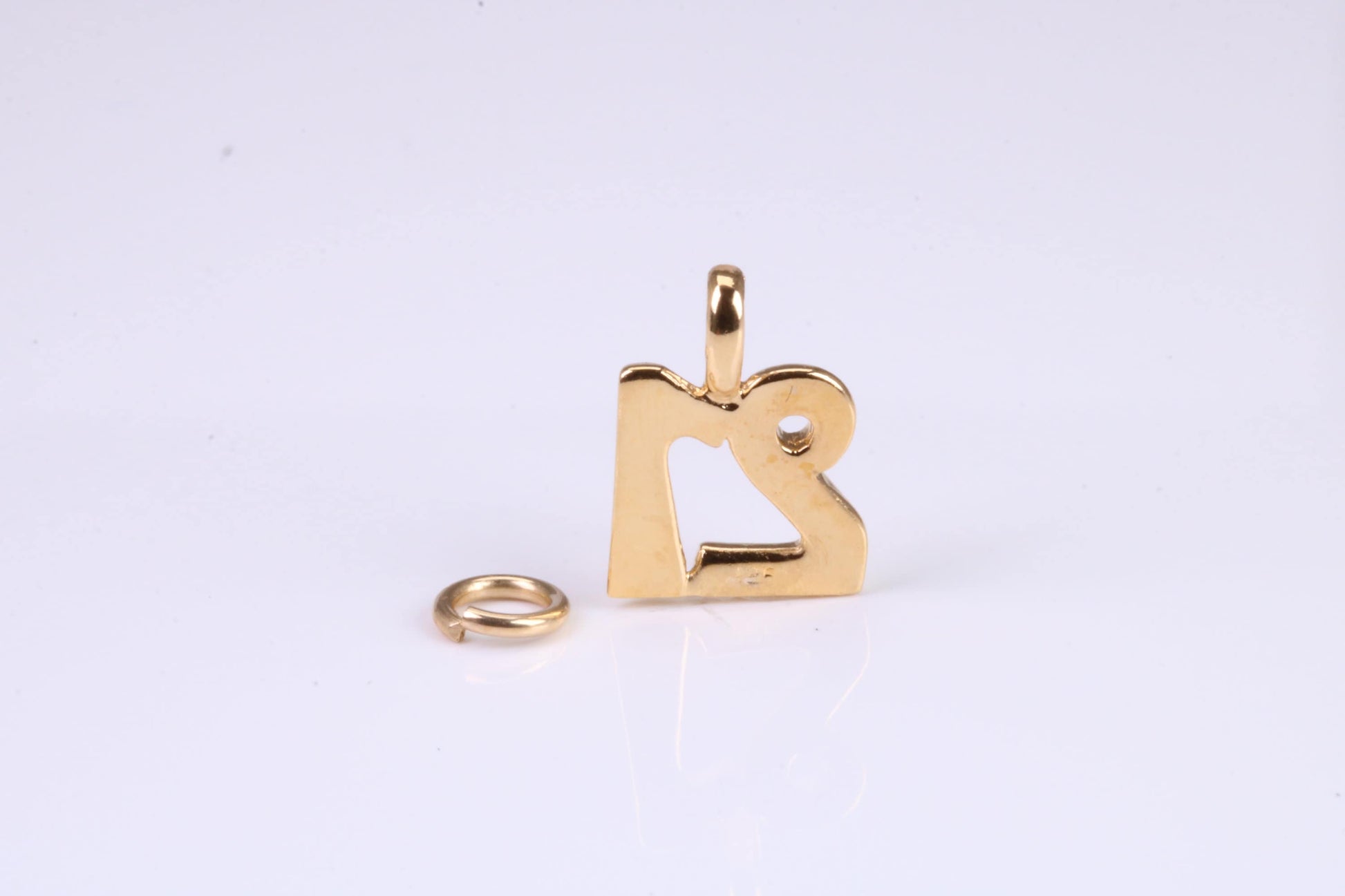 21st Birthday Charm, Traditional Charm, Made from Solid Yellow Gold, British Hallmarked, Complete with Attachment Link