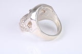 Very large and very heavy Skull ring, made from solid cast silver, British Hallmarked