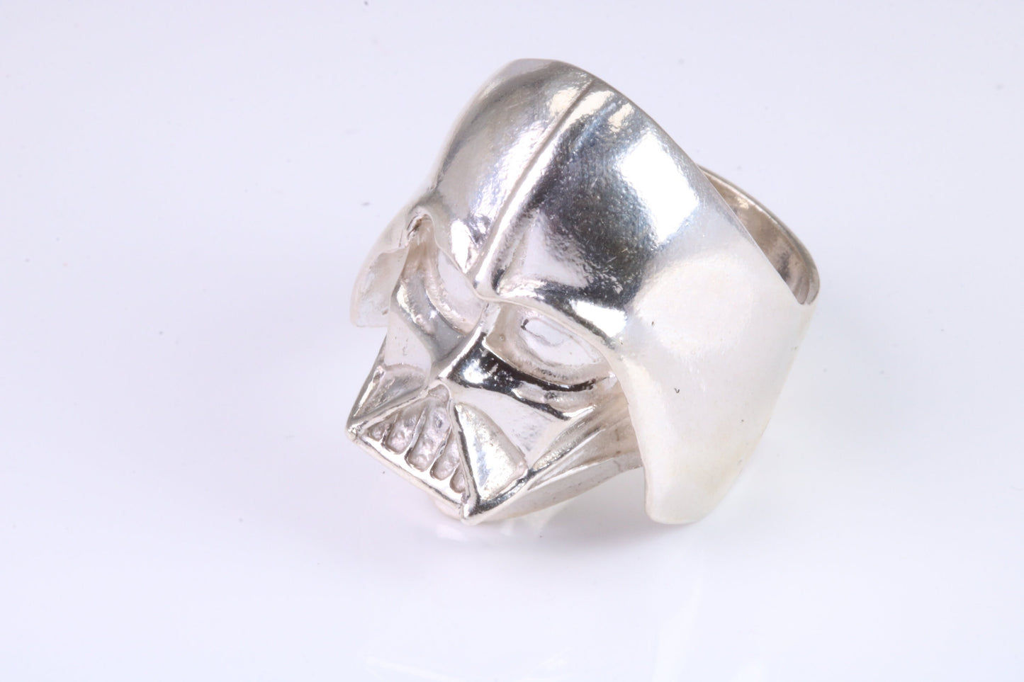 Large and heavy Film Character ring, made from solid cast silver, British Hallmarked