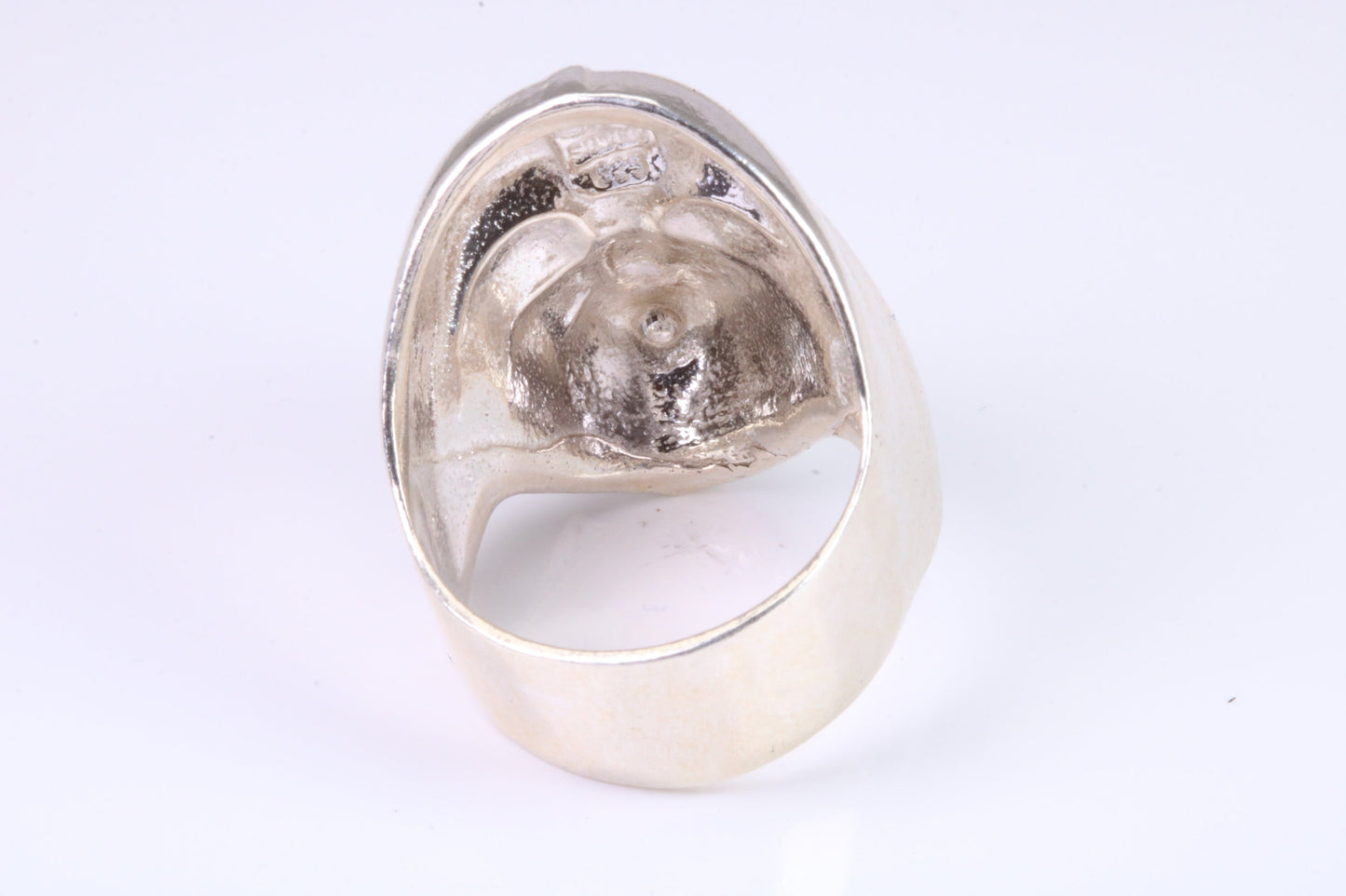 Large and heavy Film Character ring, made from solid cast silver, British Hallmarked