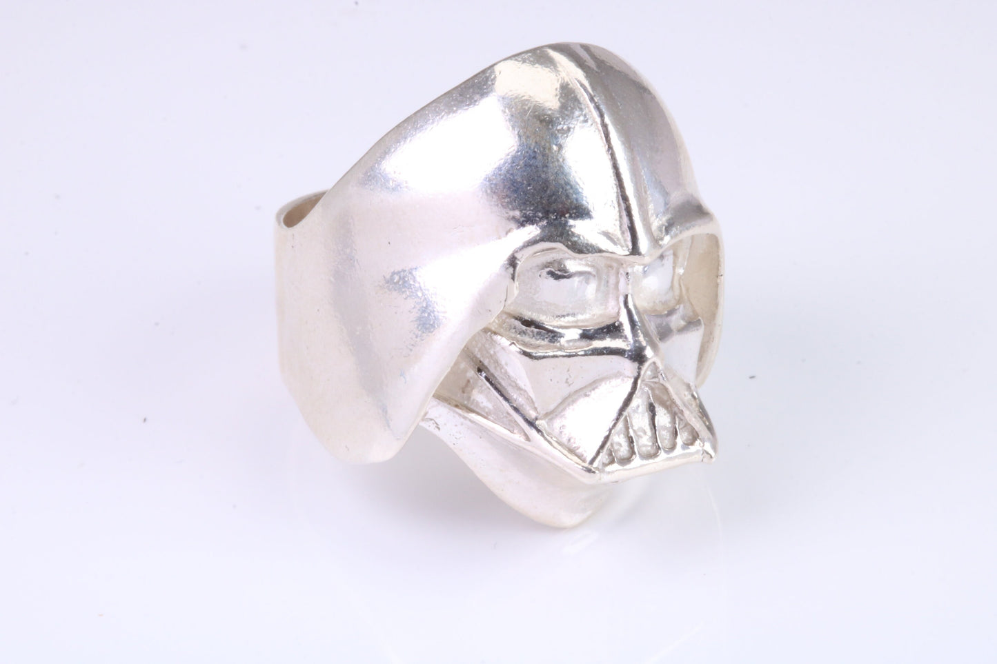 Large and heavy Film Character ring, made from solid cast silver, British Hallmarked