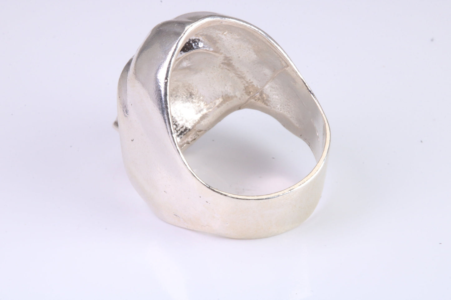 Large and heavy Film Character ring, made from solid cast silver, British Hallmarked