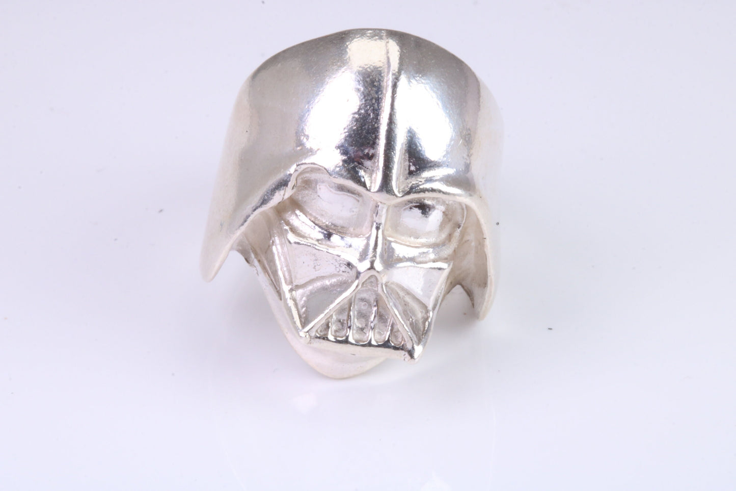 Large and heavy Film Character ring, made from solid cast silver, British Hallmarked