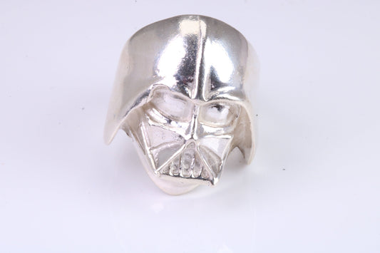 Large and heavy Film Character ring, made from solid cast silver, British Hallmarked
