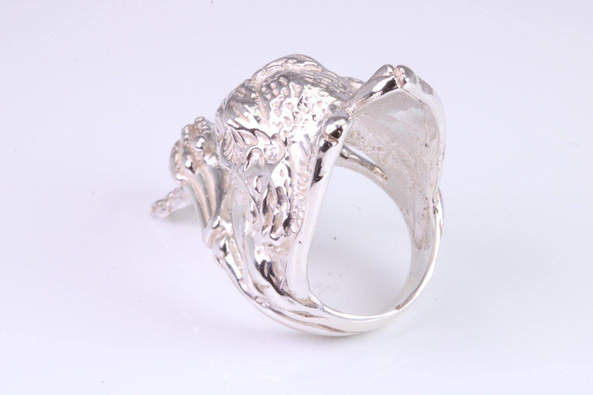 Alien Ring, very large and detailed and life like ring, Movie character ring, made from solid cast silver, British Hallmarked