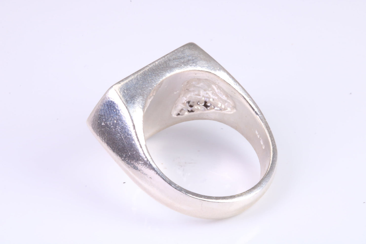 Large heavy and chunky Film Character ring, made from solid cast silver, British Hallmarked