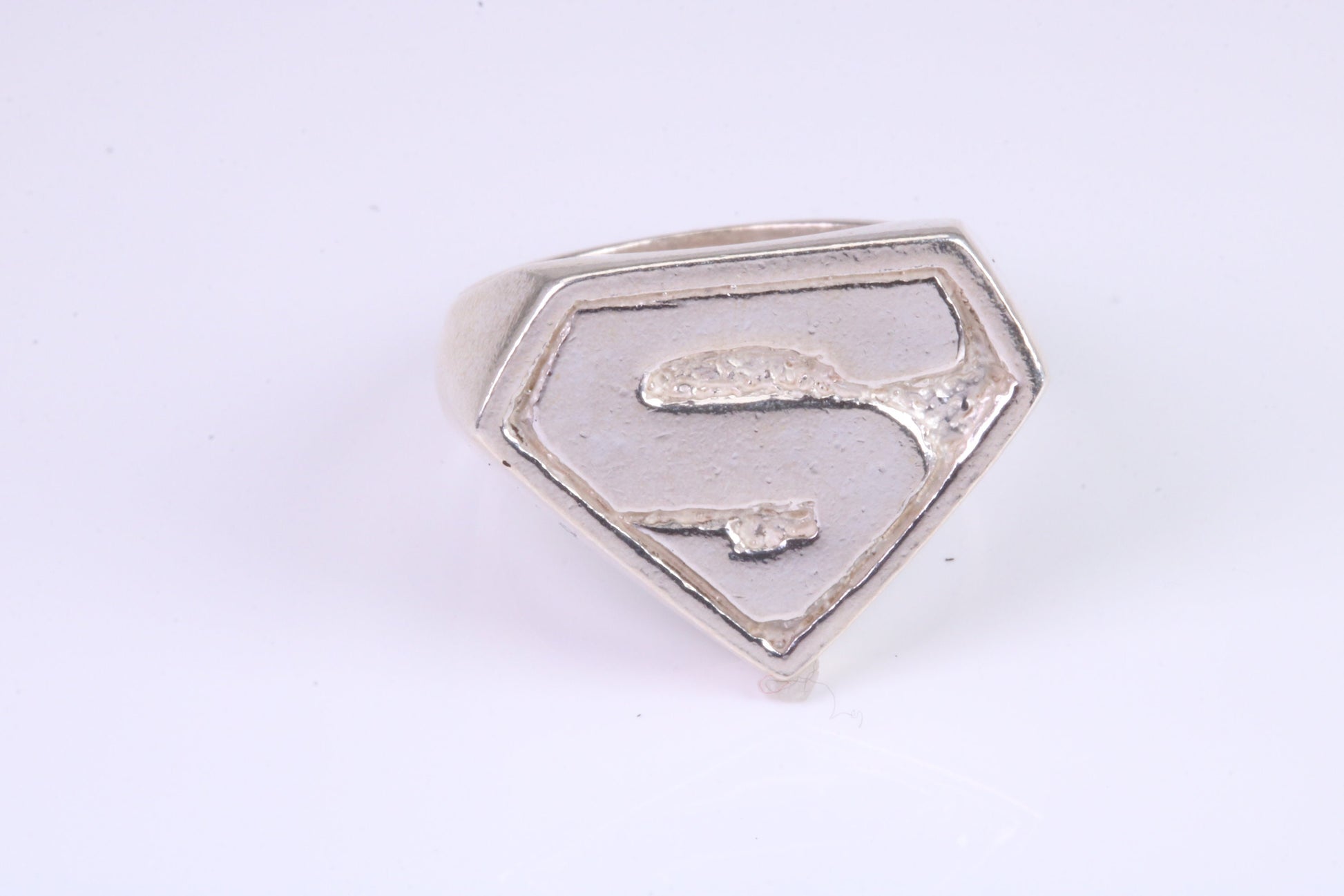 Large heavy and chunky Film Character ring, made from solid cast silver, British Hallmarked