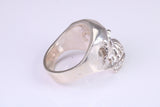 Large and heavy Skull ring, made from solid cast silver, British Hallmarked