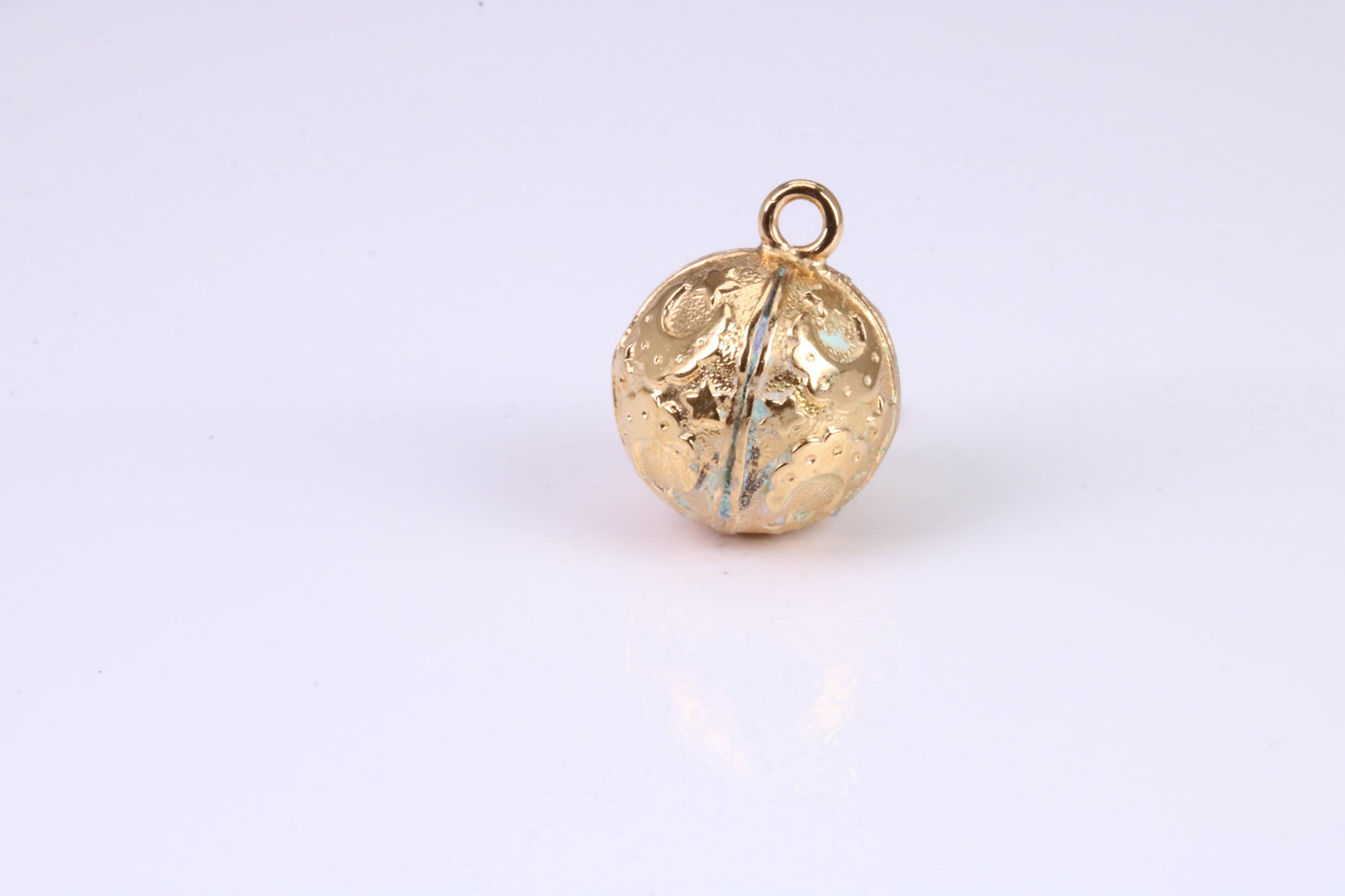Moon and Star Sphere Charm, Traditional Charm, Made from Solid Yellow Gold, British Hallmarked, Complete with Attachment Link