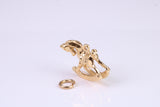 Rocking Horse Charm, Traditional Charm, Made from Solid Yellow Gold, British Hallmarked, Complete with Attachment Link