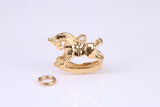 Rocking Horse Charm, Traditional Charm, Made from Solid Yellow Gold, British Hallmarked, Complete with Attachment Link