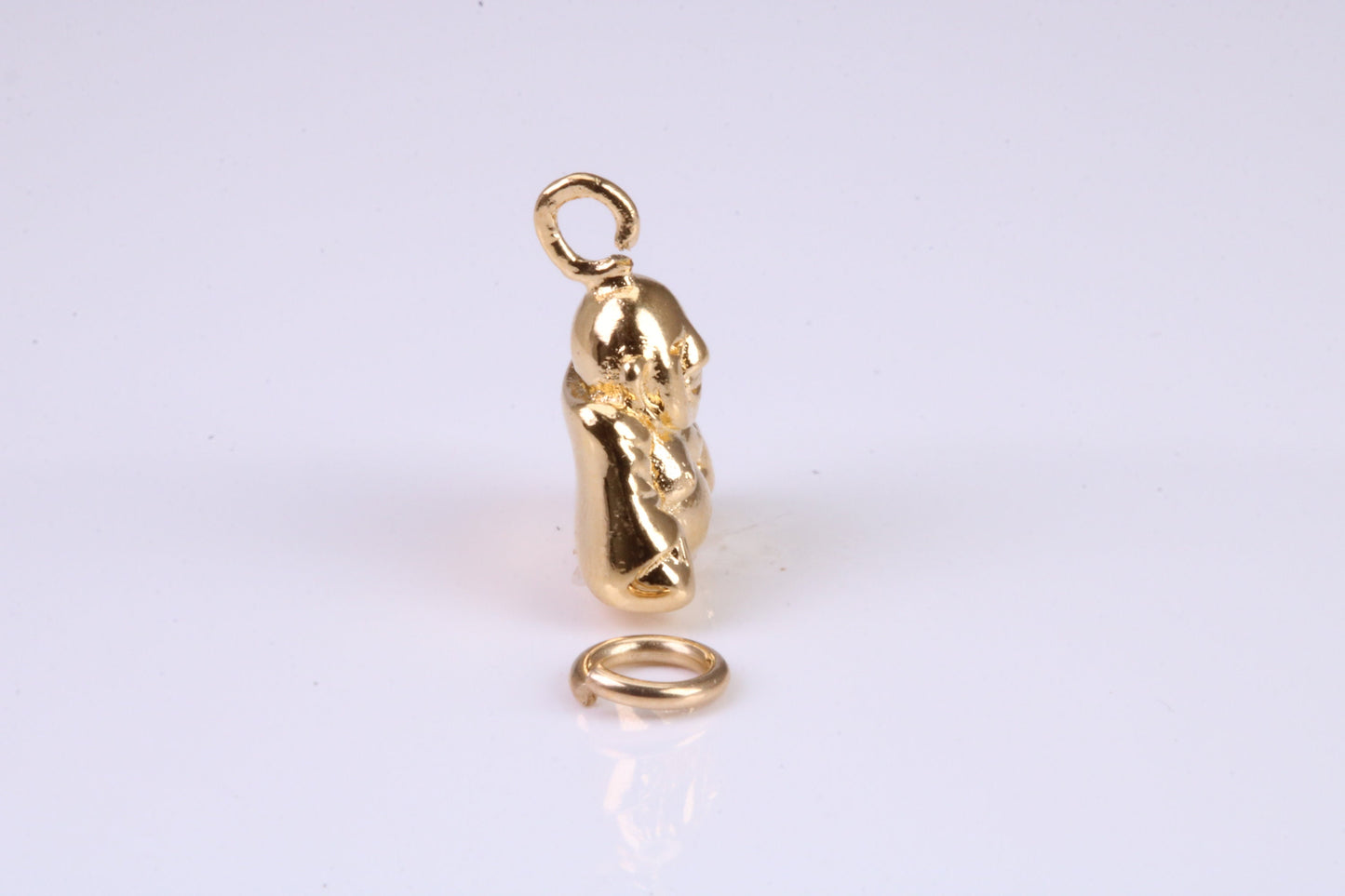Buddha Charm, Traditional Charm, Made from Solid Yellow Gold, British Hallmarked, Complete with Attachment Link