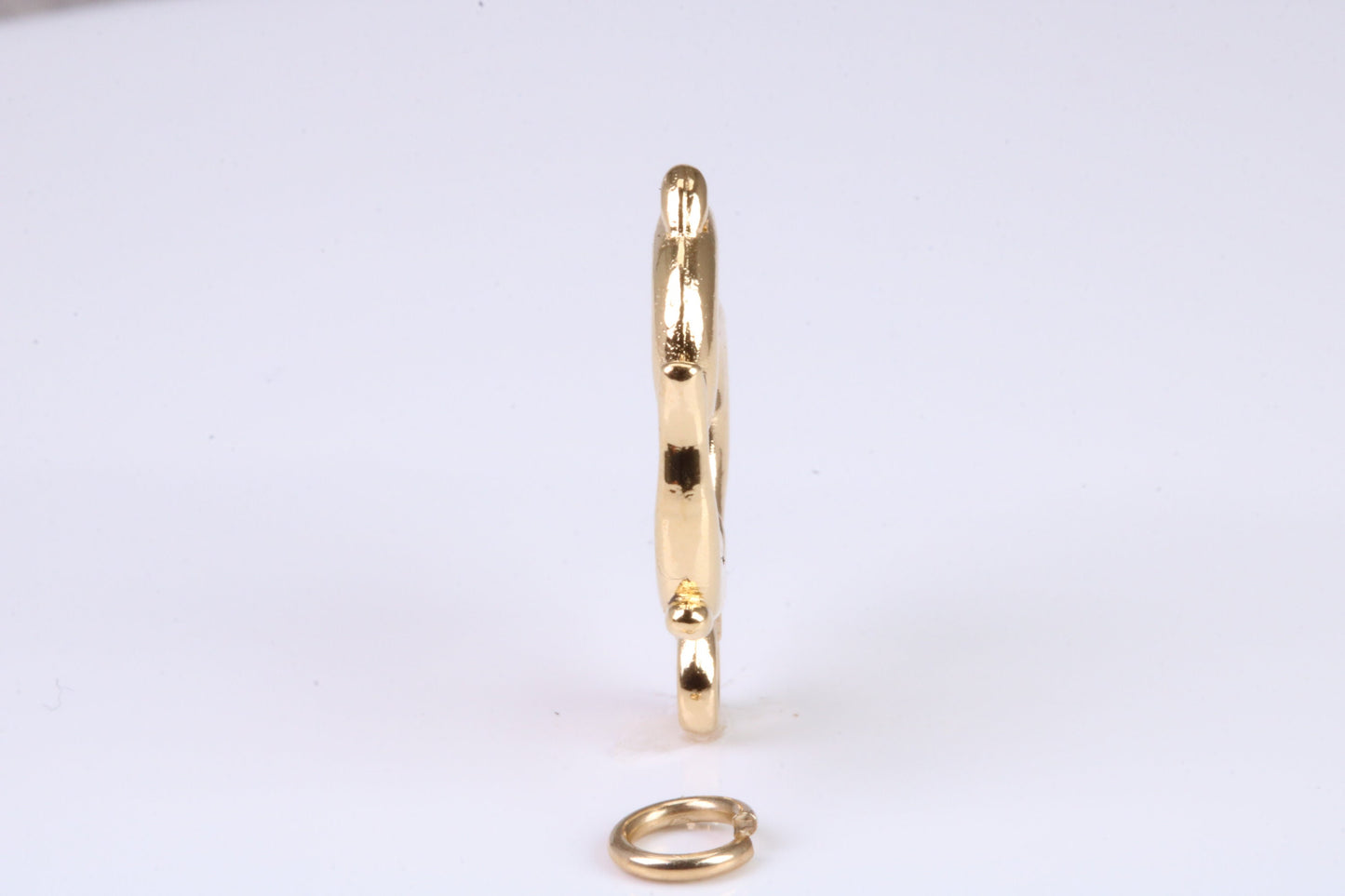 Performing Dolphins Charm, Traditional Charm, Made from Solid Yellow Gold, British Hallmarked, Complete with Attachment Link