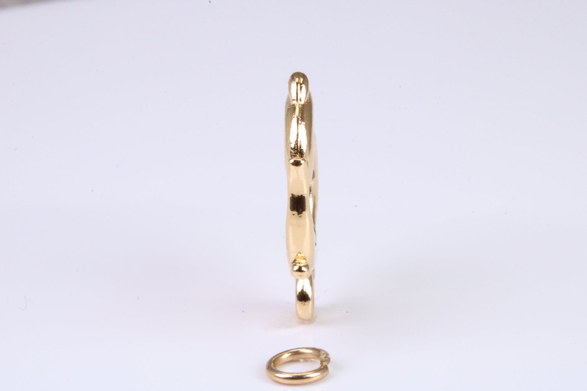 Performing Dolphins Charm, Traditional Charm, Made from Solid Yellow Gold, British Hallmarked, Complete with Attachment Link