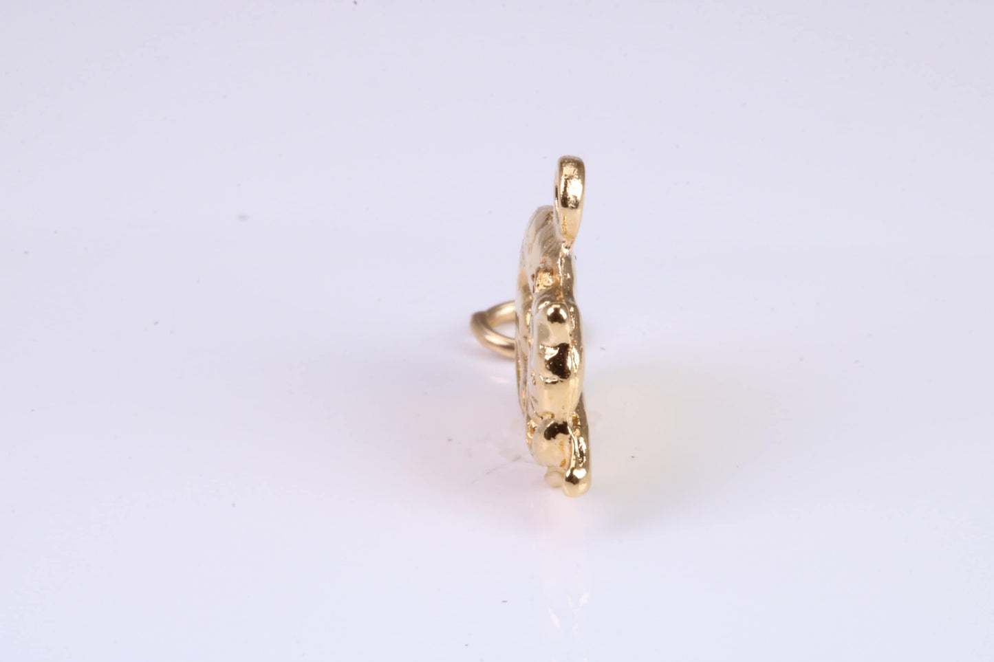 Cat Charm, Traditional Charm, Made from Solid Yellow Gold, British Hallmarked, Complete with Attachment Link