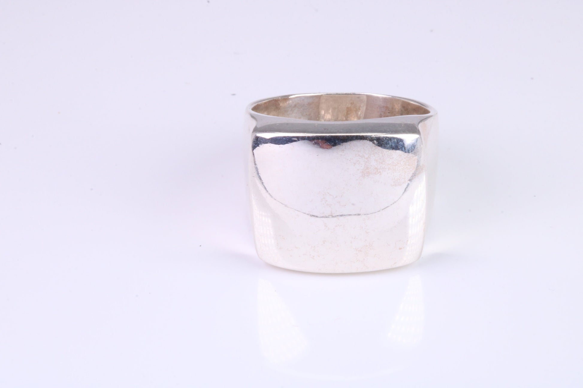 Large Square Face Signet ring, made from solid cast silver, British Hallmarked