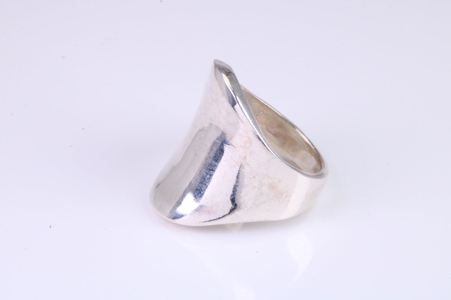 Saddle ring, made from solid cast silver, British Hallmarked