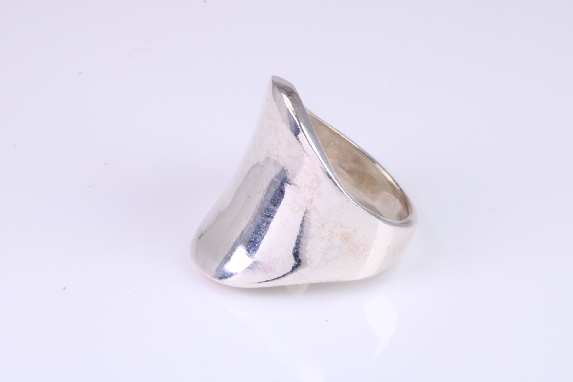 Saddle ring, made from solid cast silver, British Hallmarked