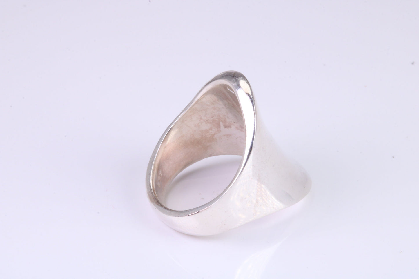 Saddle ring, made from solid cast silver, British Hallmarked