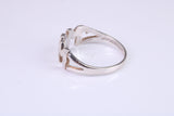 Dainty Mum ring, made from solid cast silver with high polished finish