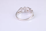 Dainty Mum ring, made from solid cast silver with high polished finish