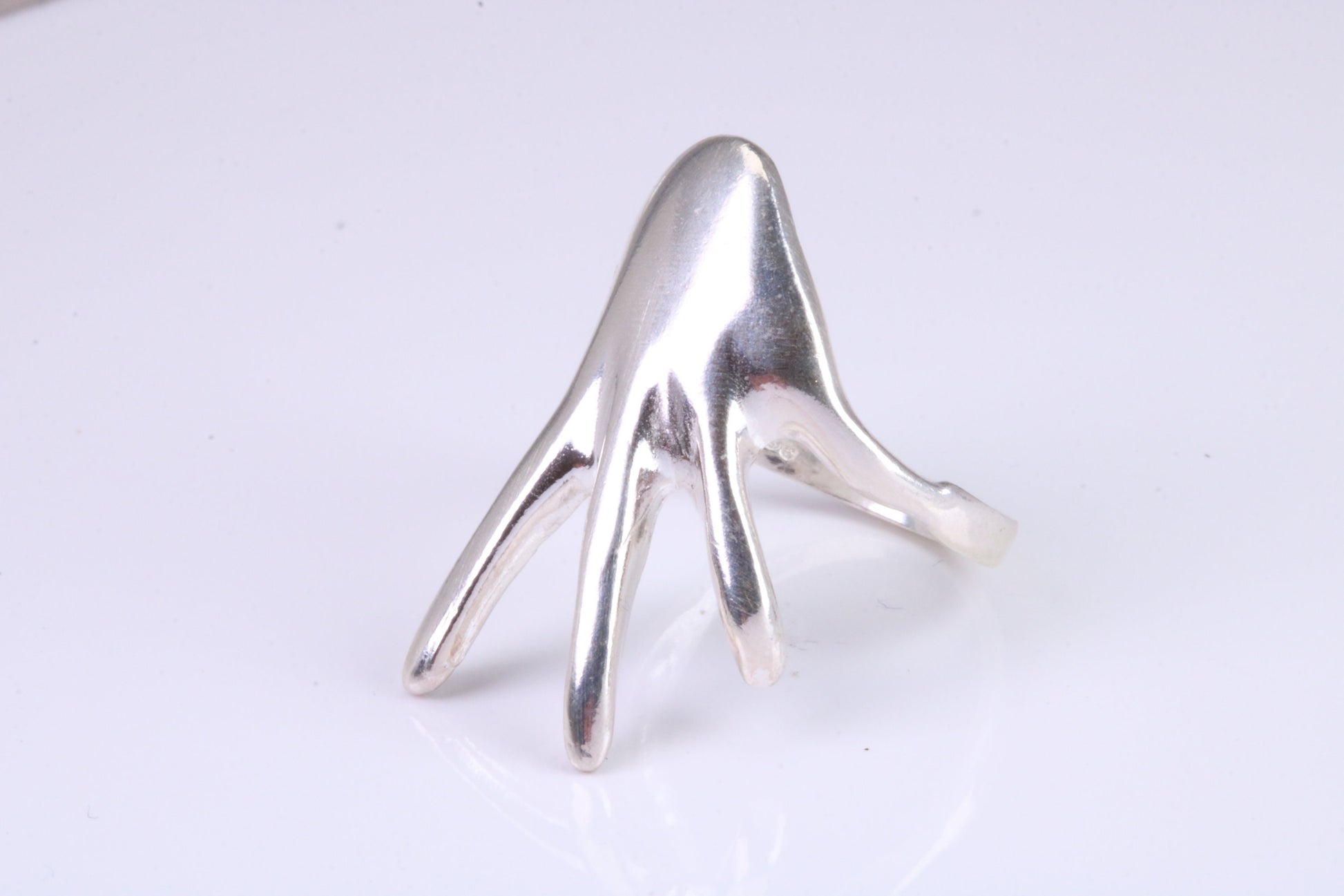 Hand ring, made from solid cast silver