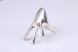 Hand ring, made from solid cast silver