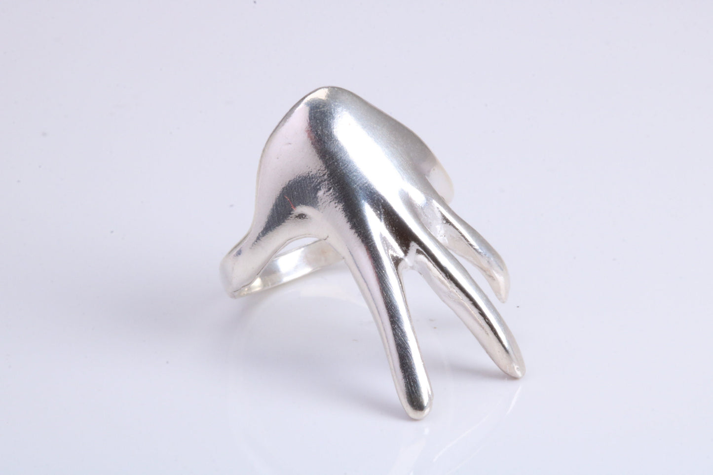 Hand ring, made from solid cast silver
