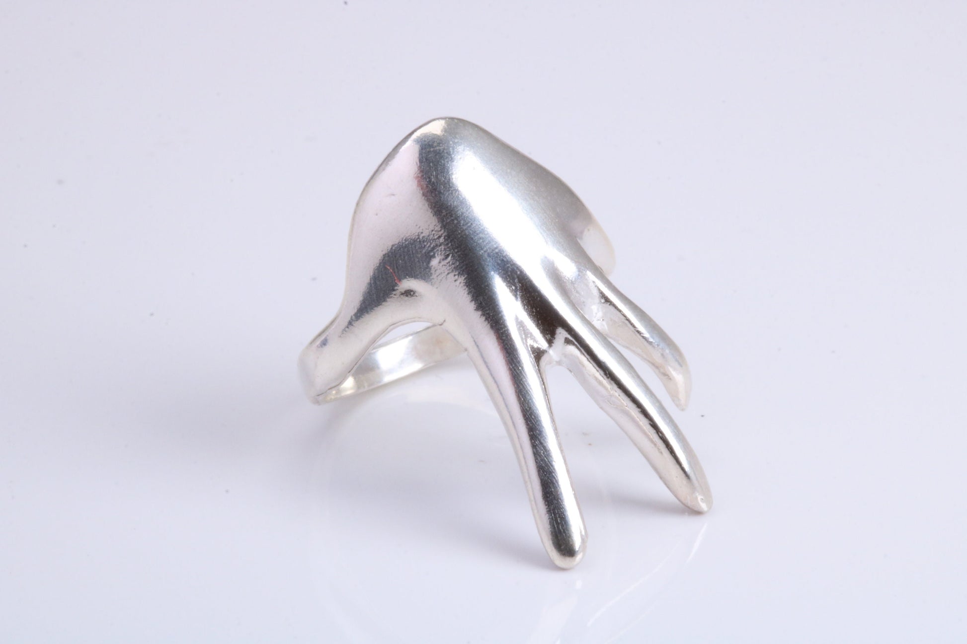 Hand ring, made from solid cast silver