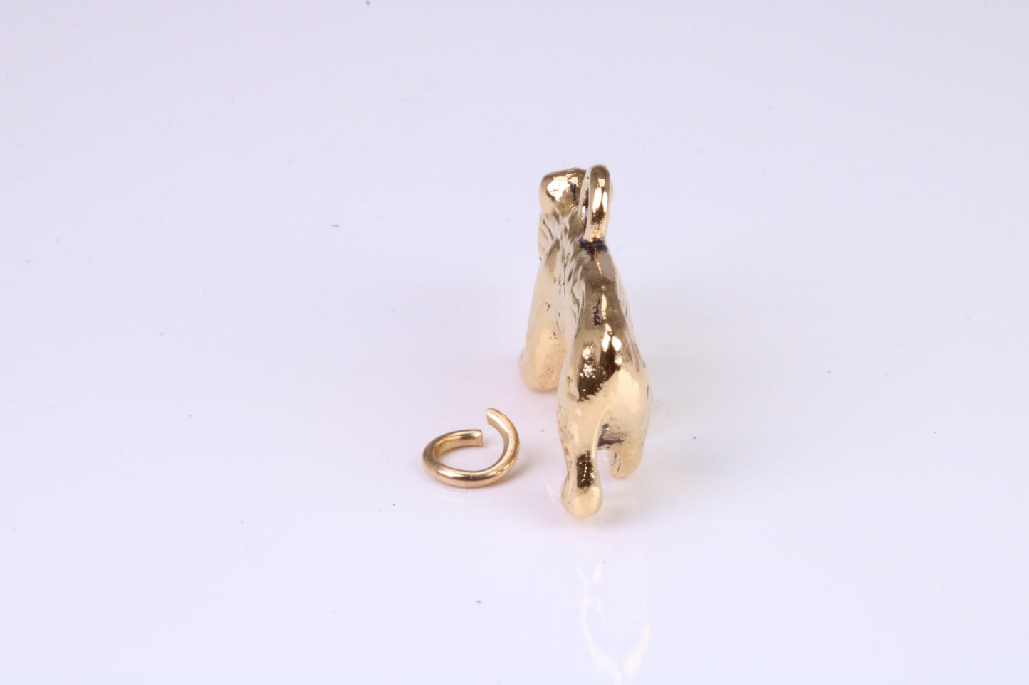California Bear Charm, Traditional Charm, Made from Solid Yellow Gold, British Hallmarked, Complete with Attachment Link