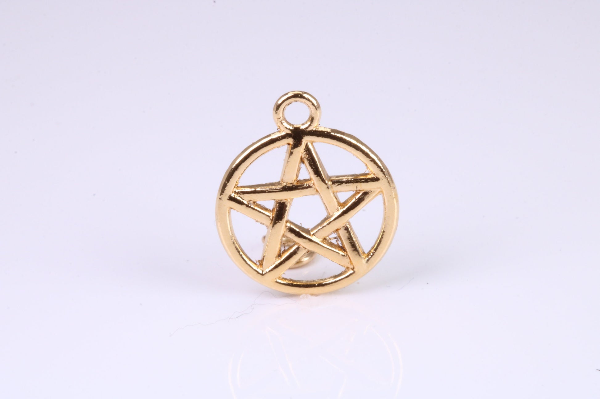 Pentagram Charm, Made from solid Yellow Gold, British Hallmarked