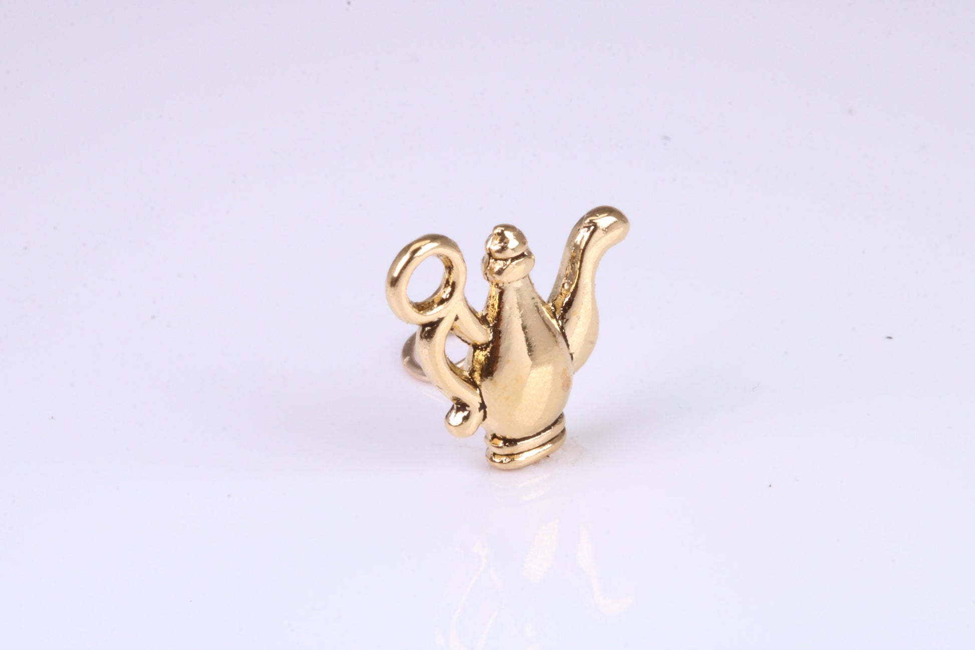 Teapot Charm, Traditional Charm, Made from Solid Yellow Gold, British Hallmarked, Complete with Attachment Link