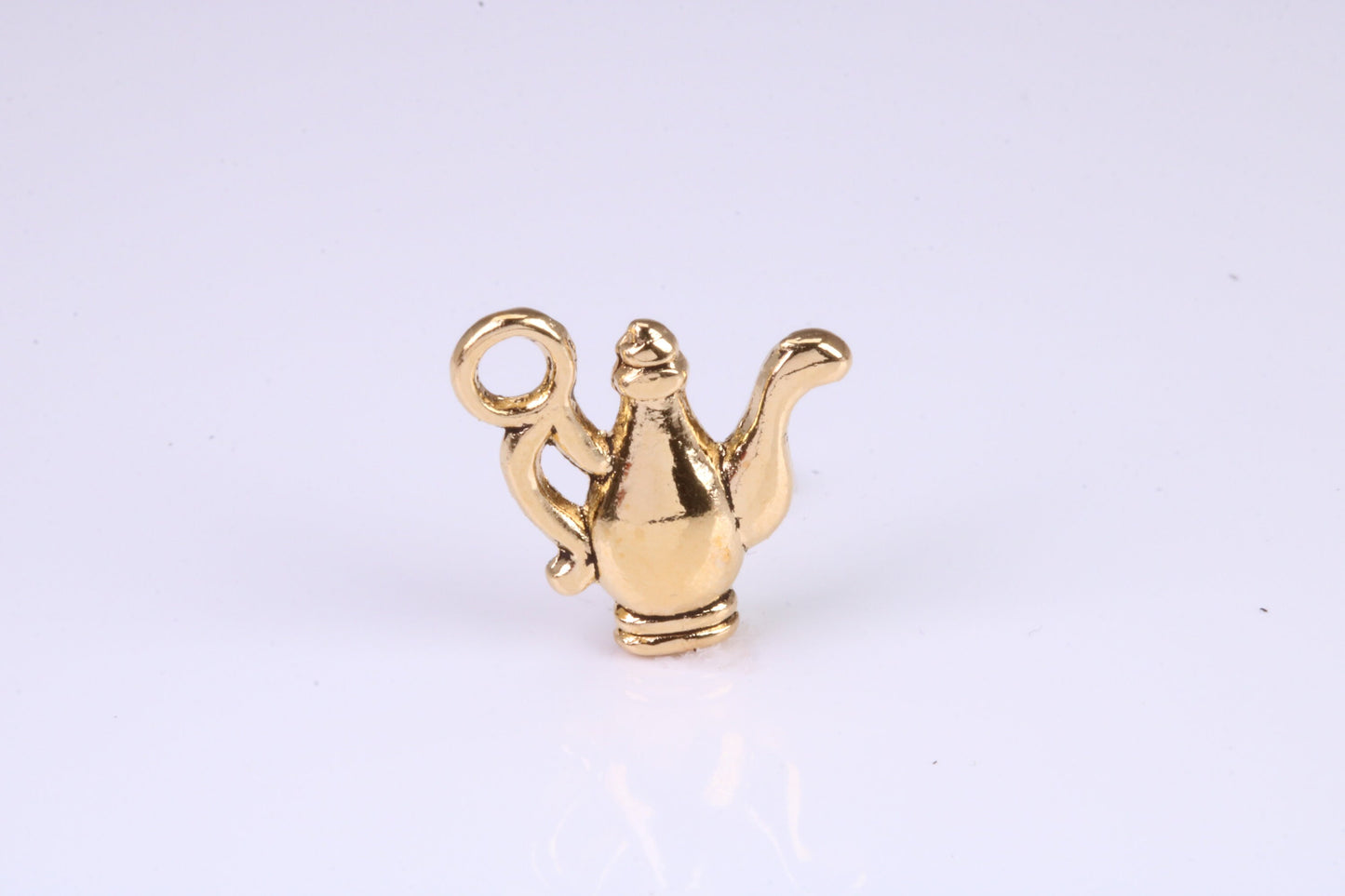 Teapot Charm, Traditional Charm, Made from Solid Yellow Gold, British Hallmarked, Complete with Attachment Link