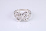 Happy and Sad Mask Ring, made from solid cast silver