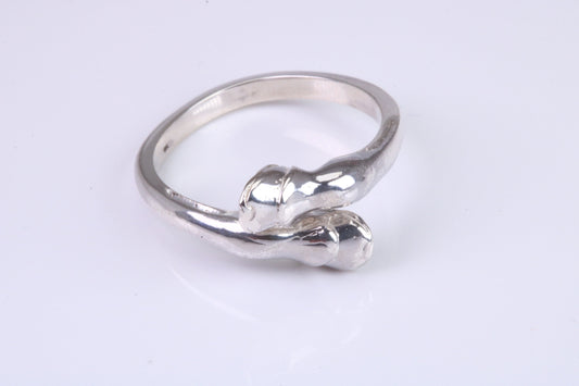 Horse Hoof ring, solid silver with high polished finish, suitable for all ages. Available in silver, yellow gold, white gold and platinum