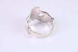 Simple Claddagh Ring, made from solid cast silver with high polished finish