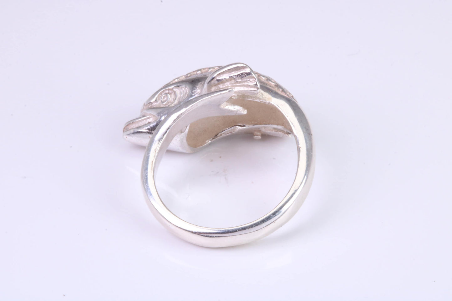 Dolphin Ring, made from solid cast silver