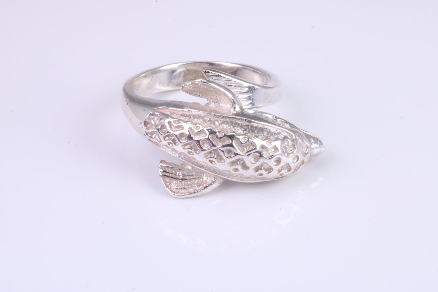 Dolphin Ring, made from solid cast silver
