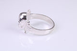 Skull and Bones Ring, made from solid cast sterling silver