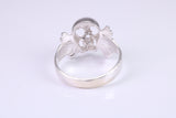 Skull and Bones Ring, made from solid cast sterling silver