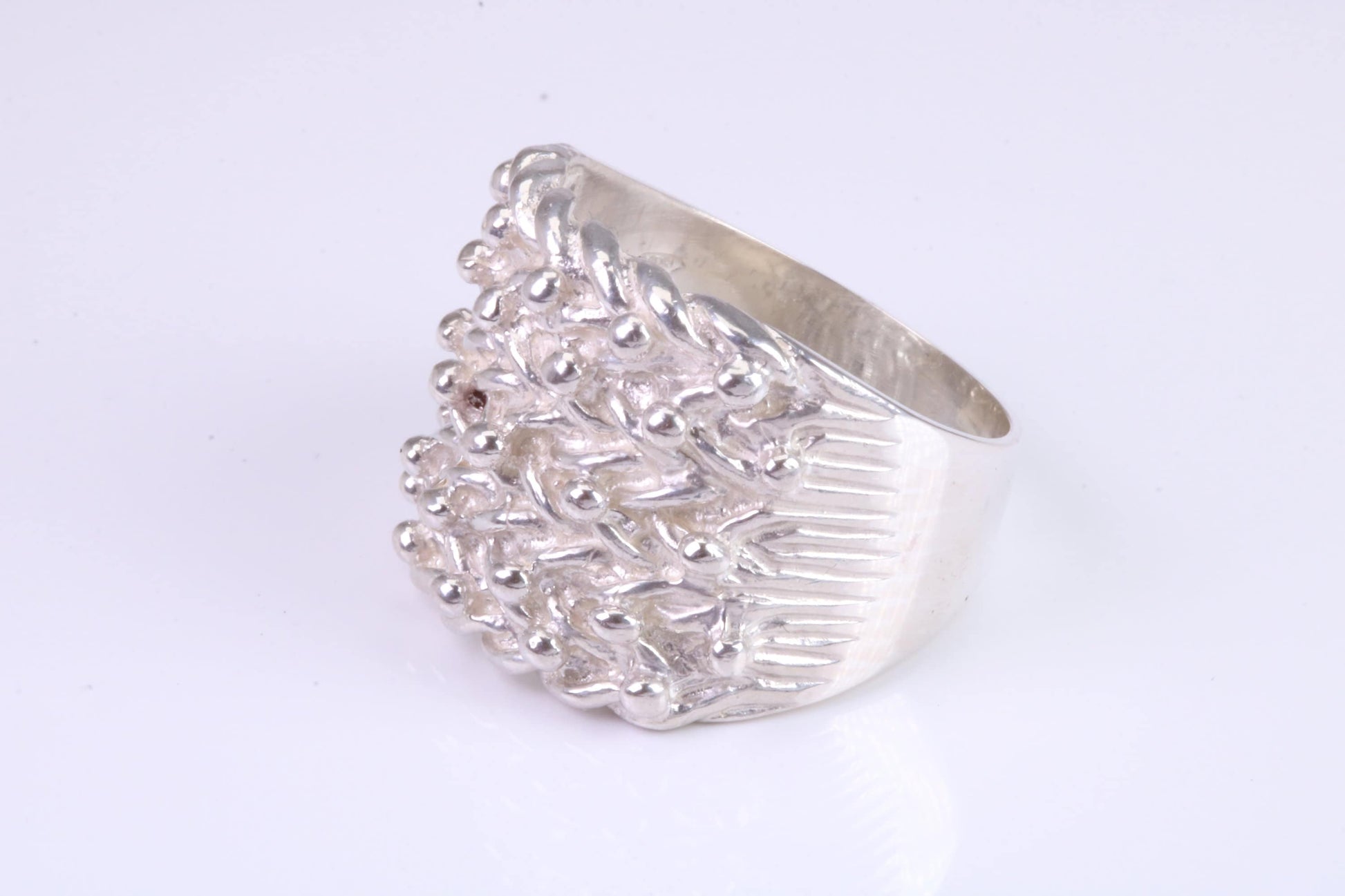 Keepers Ring, large substantial and heavy ring, solid 925 grade cast sterling silver, British Hallmarked