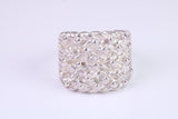 Keepers Ring, large substantial and heavy ring, solid 925 grade cast sterling silver, British Hallmarked