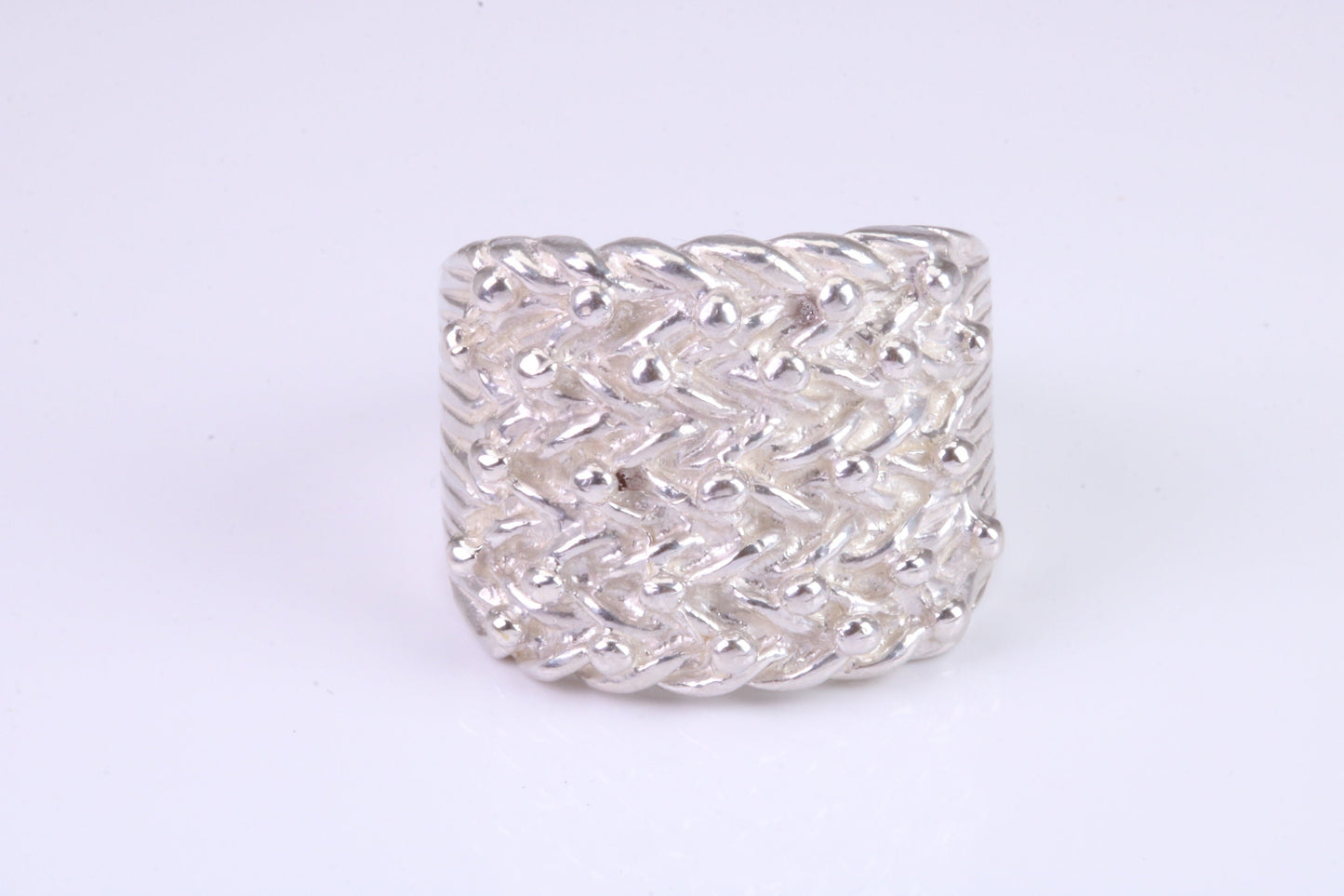 Keepers Ring, large substantial and heavy ring, solid 925 grade cast sterling silver, British Hallmarked